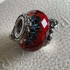 Pandora Red and Silver Charm Bracelet